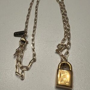 Letter K lock neclklace